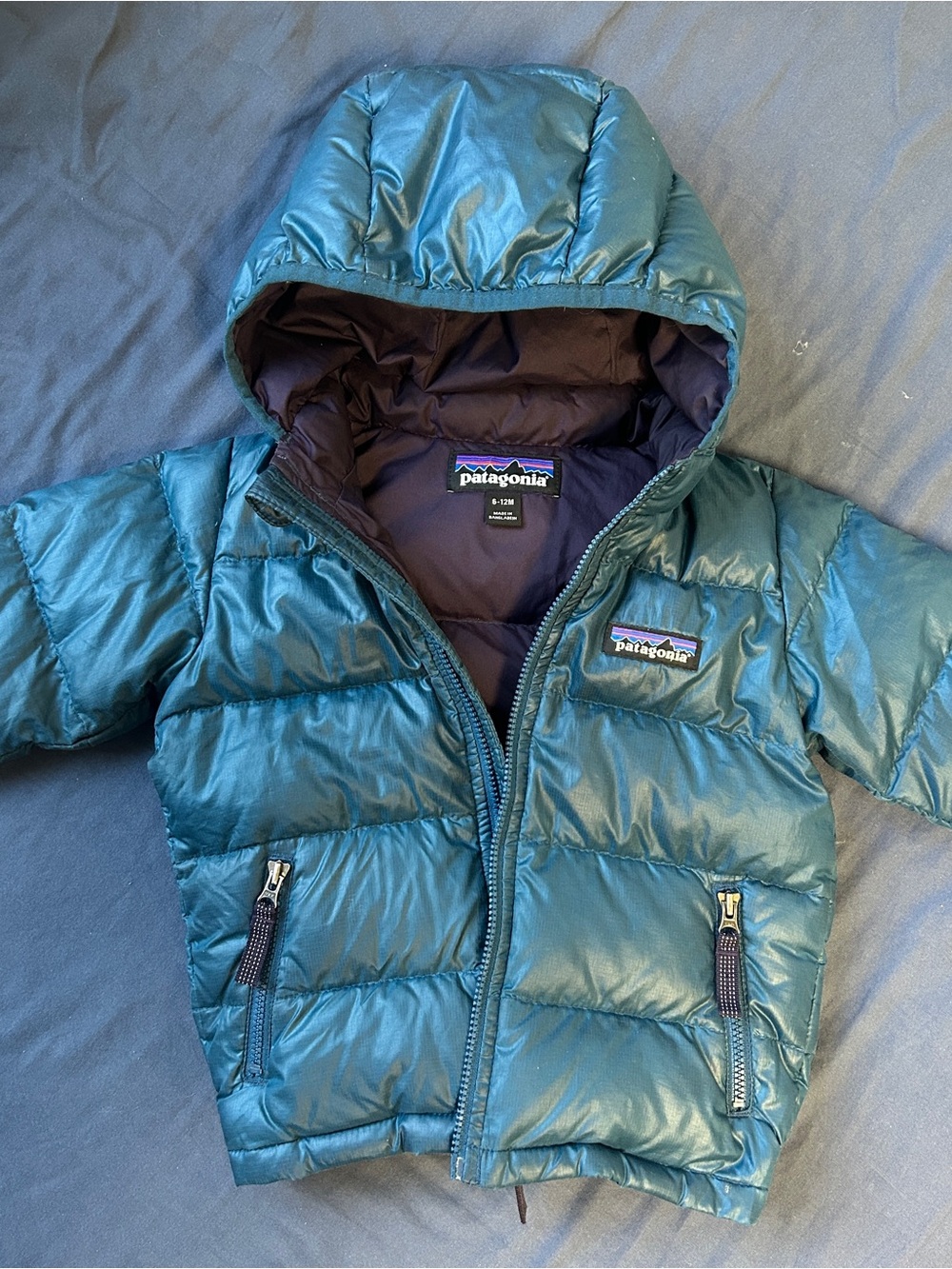 Patagonia Baby Hi-Loft Down Sweater Hoody 6-12M